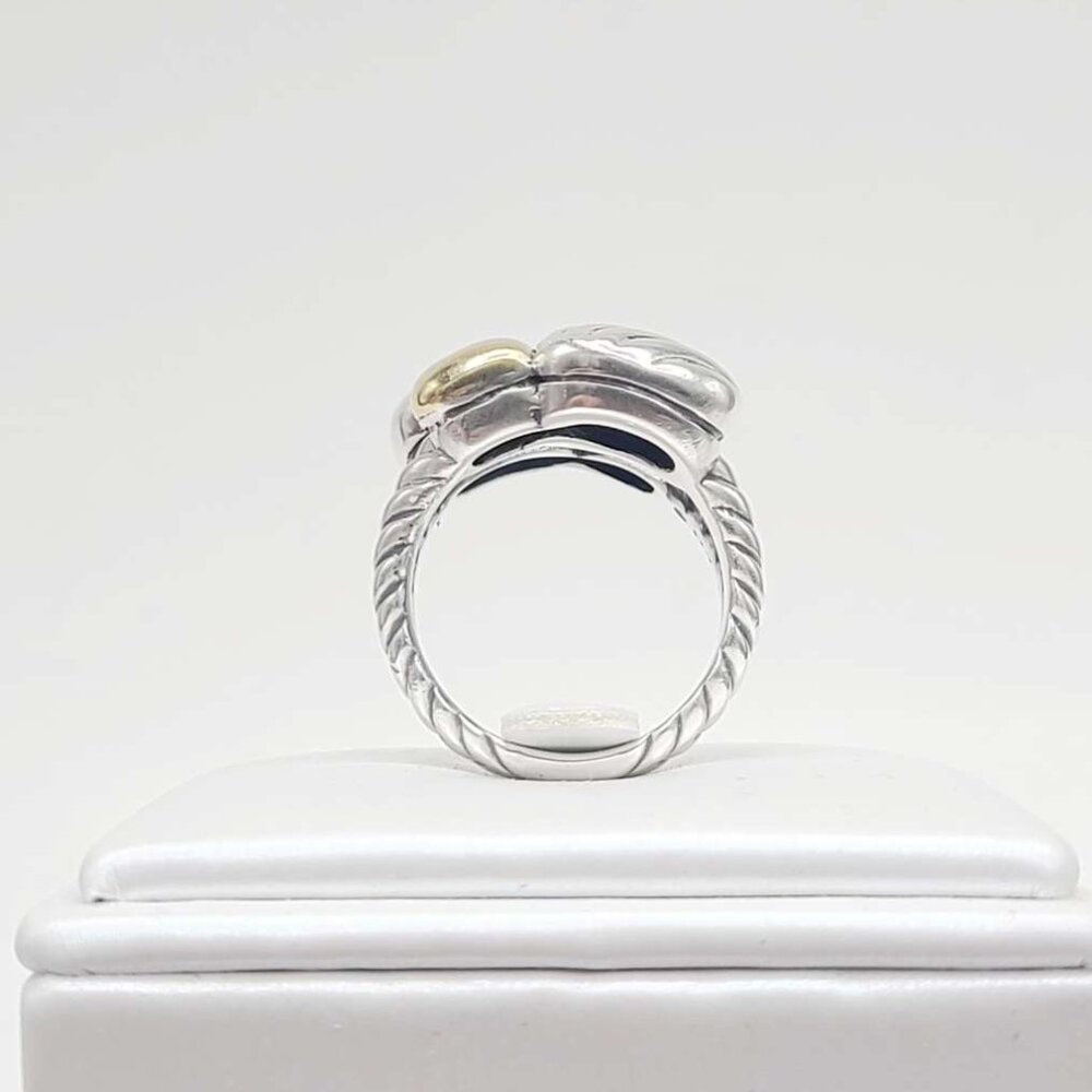 David Yurman Mosaic Chiclet Ring w/ 18K Yellow Gold - Size 6 - RARE - Picture 10 of 12